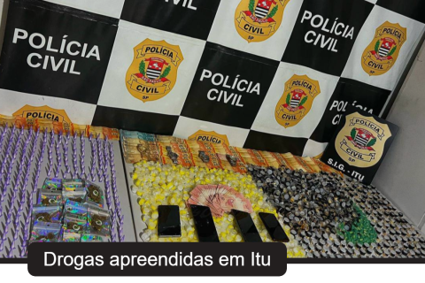 Polícia Civil prende dois por tráfico e apreende quase 2 mil porções de drogas em Itu