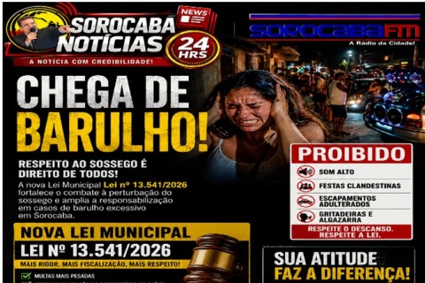 Lei do Barulho endurece regras em Sorocaba e amplia responsabilidade de proprietários por infrações cometidas por inquilinos