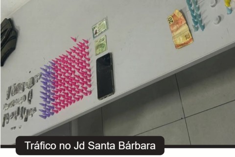 Polícia Militar prende suspeitos de tráfico em praça do Jd. Santa Bárbara e denúncias apontam atuação de rede ligada ao crime organizado