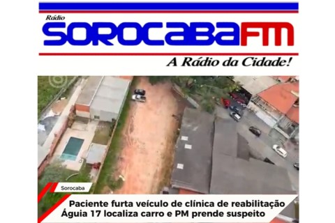 CARRO FURTADO SOME NA RAPOSO TAVARES, MAS ÁGUIA 17 ENTRA EM AÇÃO E PM FECHA O CERCO EM SOROCABA